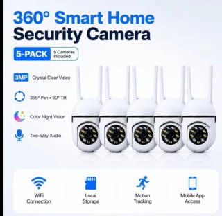 Pack de 5 Cámaras de Vigilancia WiFi app365