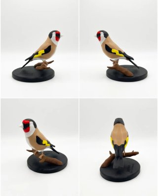 Figura de Jilguero sobre Rama