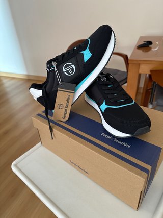 Zapatillas Sergio Tacchini Negras y Turquesa
