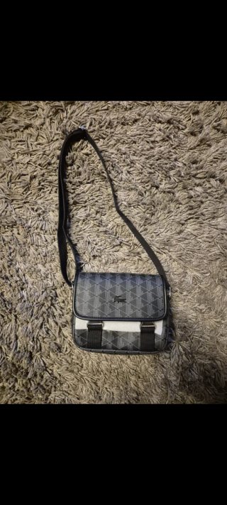 Bolso bandolera con estampado, Lacoste