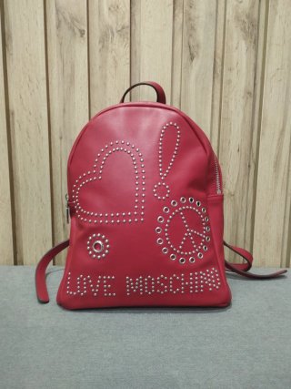 Mochila Moschino Roja cuero
