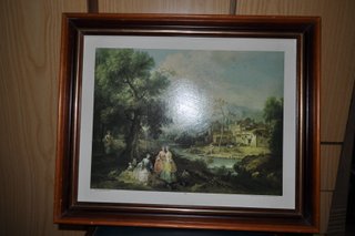 Cuadro Paisaje Clásico con Marco de Madera