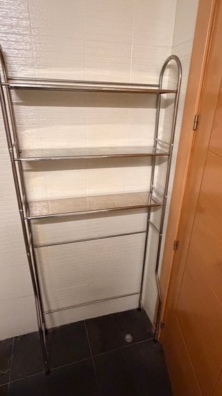 Estantería metálica para lavadora o WC