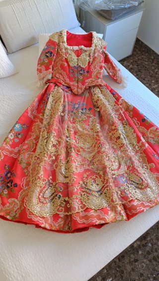 Traje de Fallera Coral Talla 40