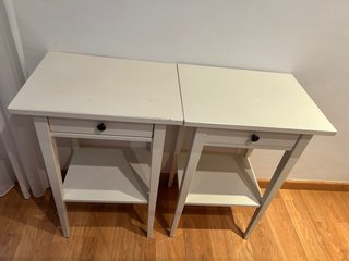 Confezione da 2 comodini bianchi