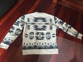 Jersey de Invierno Estampado Blanco y Negro