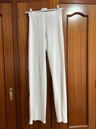 Pantalón Blanco Texturizado