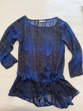 Blusa de vestir tonos azules