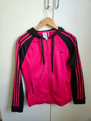 Chaqueta Adidas Rosa y Negra Talla M