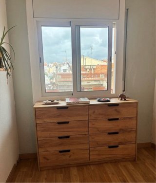 Cómoda Doble de Roble con 8 Cajones