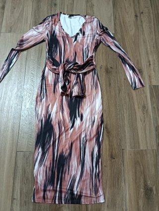 Vestido Manga Larga Estampado