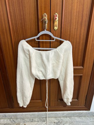 Jersey de punto blanco