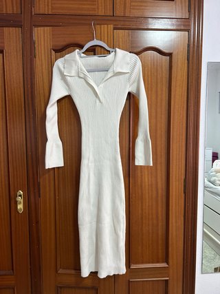 Vestido de punto blanco