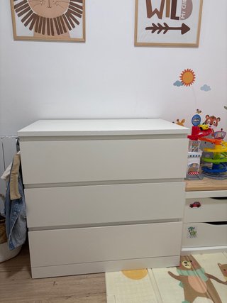 Cajonera Malm Ikea 3 cajones