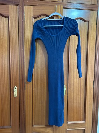 Vestido de punto azul