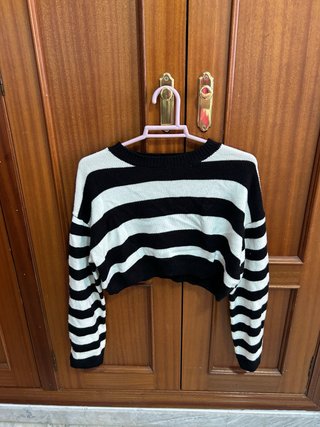 Jersey de rayas blanco y negro