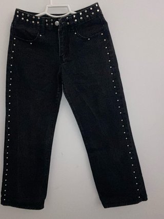 Pantalón Negro One Dilemma con Tachuelas Talla S