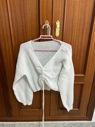 Jersey Blanco con Fruncido