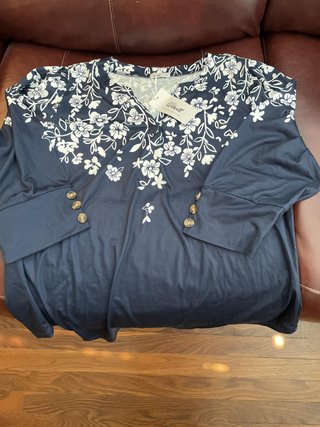 Blusa WIHOLL Azul con Estampado Floral