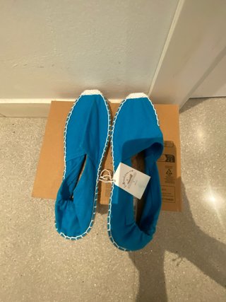 Alpargatas de Lona Turquesa Monolotines Talla 40