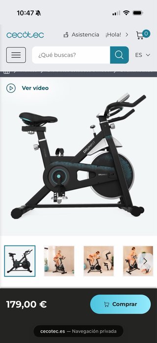 Bicicleta de Spinning Cecotec 13000 Delfos Indoor