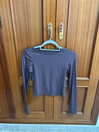Camiseta de manga larga gris