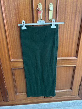 Falda Verde Texturizada