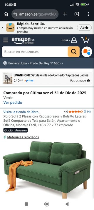 Sofá 2 Plazas Xbro Verde