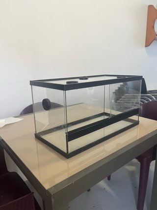 Terrario de Cristal con Marco Negro
