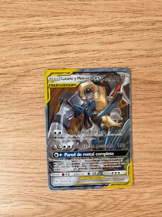 Carta Pokémon Lucario y Melmetal GX
