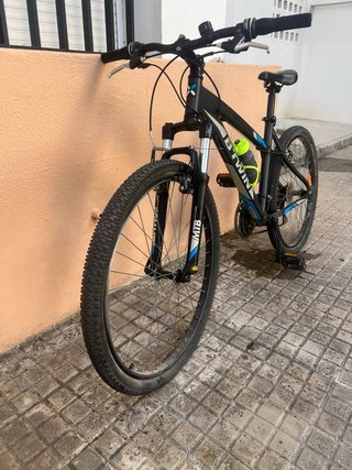 Bicicleta Rockrider 340 Gris y Azul