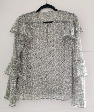 Blusa Estampada con Volantes