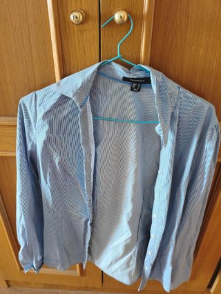 Camisa Atmosphere Azul Rayas Blancas Talla M