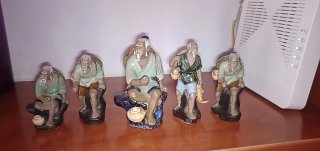 Set de 5 Figuras de Cerámica Shiwan