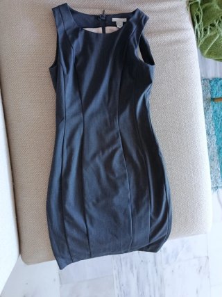 Vestido H&M Gris Talla 34
