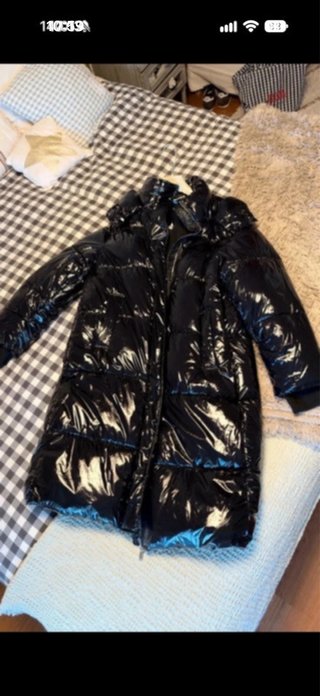 Abrigo Acolchado Largo Zara Azul Marino