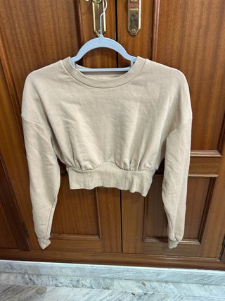 Sudadera Beige Corta
