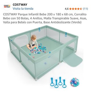 Parque Infantil Bebé COSTWAY XXL 200x180cm