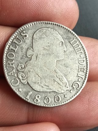 Moneda 2 Reales 1800 Carlos IV