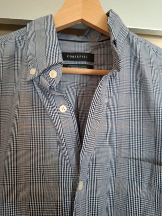 Camisa Azul Estampada Talla L
