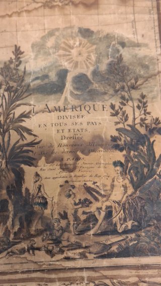 Mapa Mural de América 1754 - Janvier / Longchamps