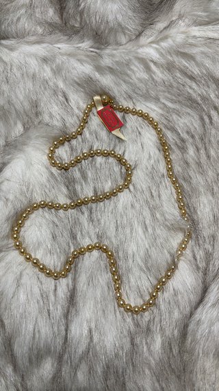 Collar de perlas de Bohemia doradas