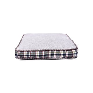 Cama perro talla S 60x40 cm gris colchoneta