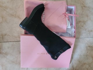Botas piel Alma en Pena Negras Talla 38