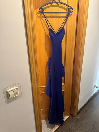 Vestido largo azul de fiesta