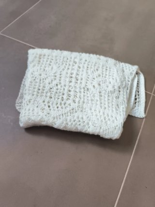 Vestido de playa de punto blanco