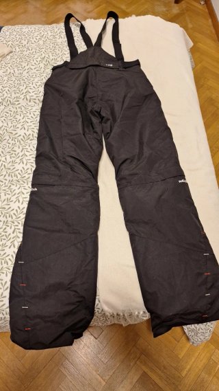Pantalones de Nieve Negros con Tirantes