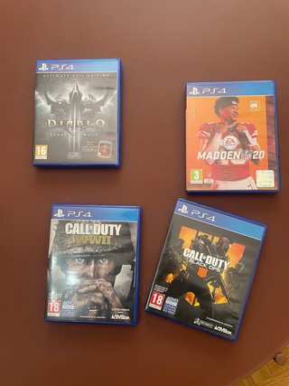 Lote de 4 Juegos para PS4 (PlayStation 4)