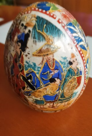 Huevo Japonés Estilo Satsuma 12 cm pintado a mano