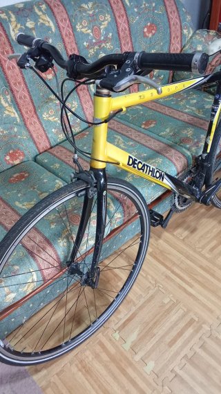 Bicicleta Decathlon Amarilla Rin 28